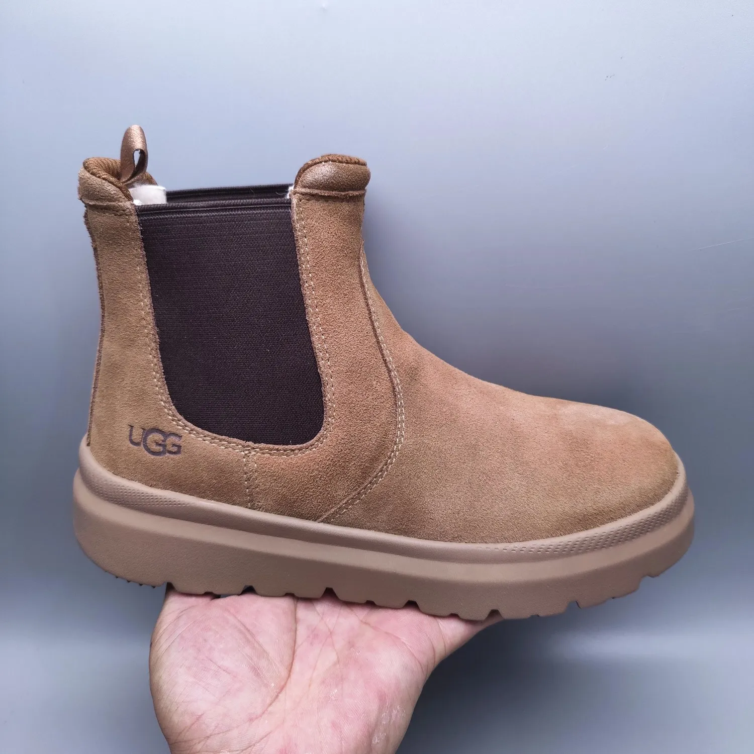 💰600 UGG sheepskin all-in-one snow boots 2050 casual mid-calf boots men's boots color: maroon black chocolate size: 39-45